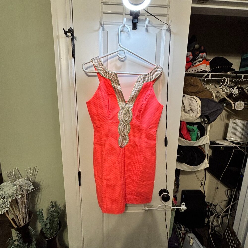 NWT Lilly Pulitzer Women's Size 6 Valli Shift Cayenne Coral Dress